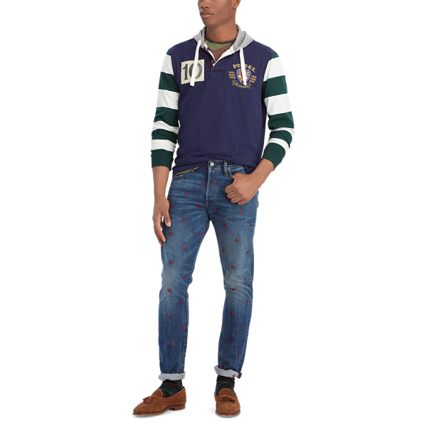 年末のプロモーション 【名作】RRL Embroidered Slimfit Jean 29