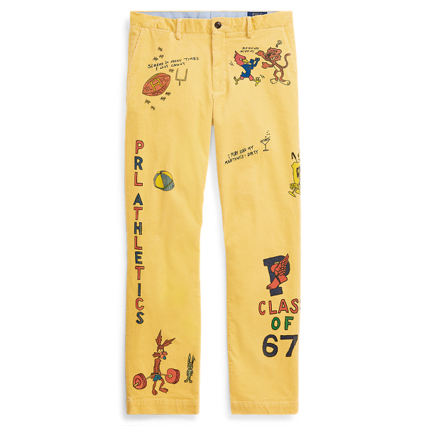 printed corduroy pants
