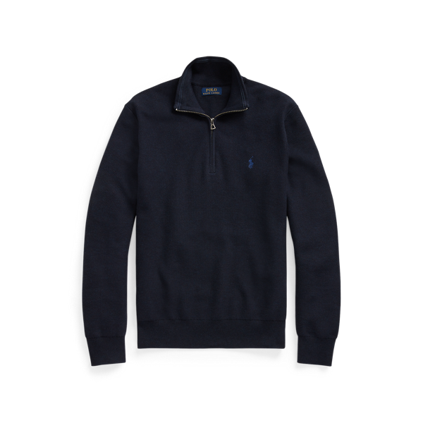 Pull demi-zippé en coton