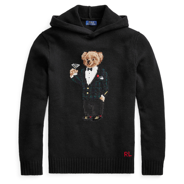 polo ralph lauren martini bear hooded sweater