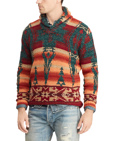 Polo Ralph Lauren Southwestern Shawl Sweater 4