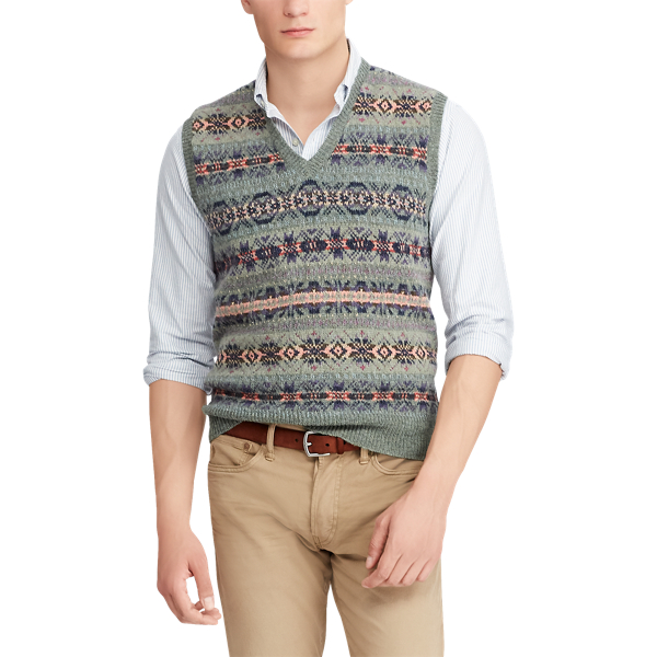 ralph lauren fair isle vest