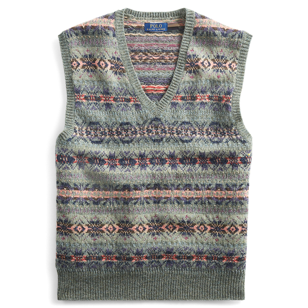 polo ralph lauren fair isle vest