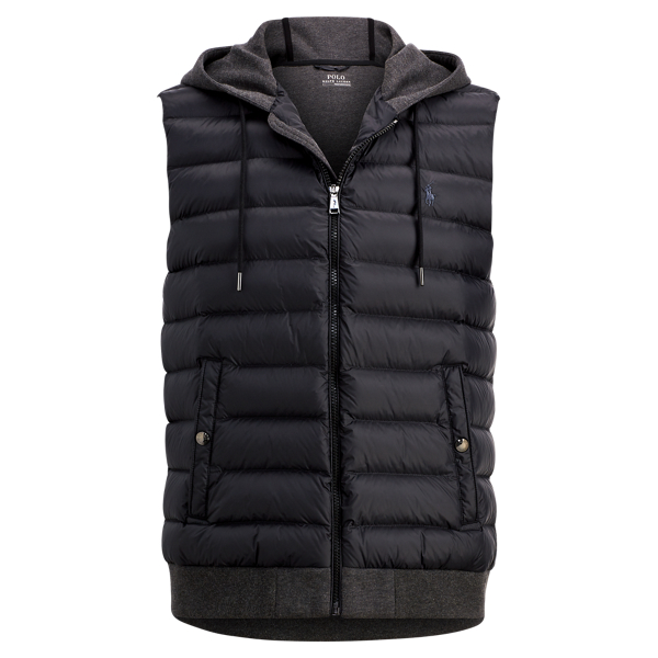 ralph lauren down panel double knit vest