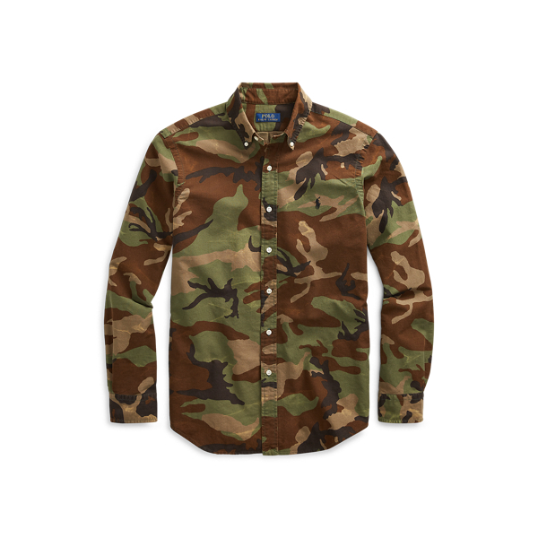 Classic Fit Camo Oxford Shirt