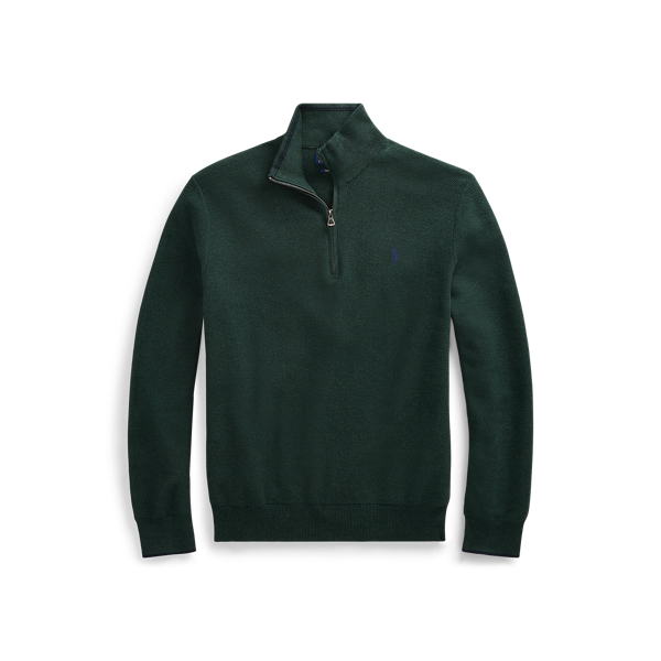 Pull demi-zippé en coton