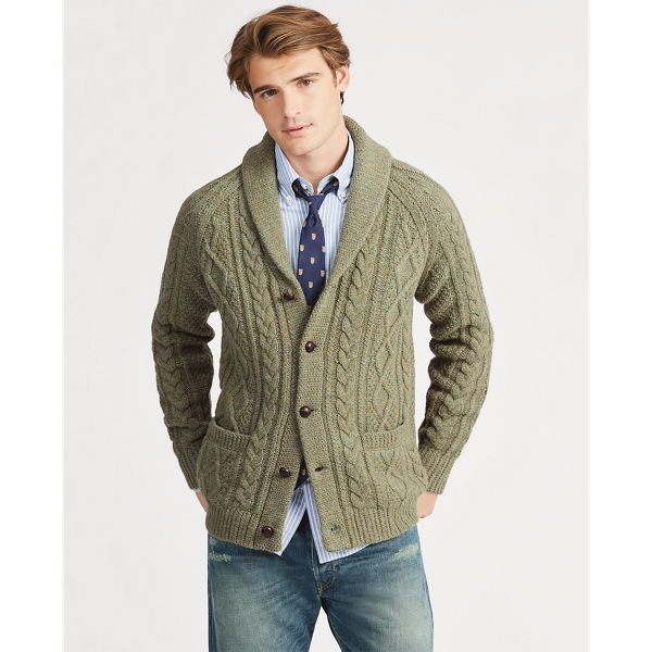 Cable Wool-Cashmere Cardigan for Men | Ralph Lauren® BE