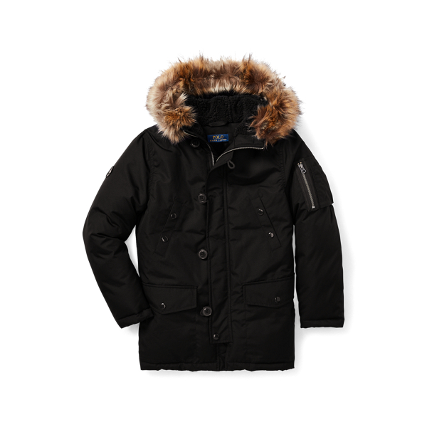 Faux Fur Trim Down Parka Ralph Lauren De