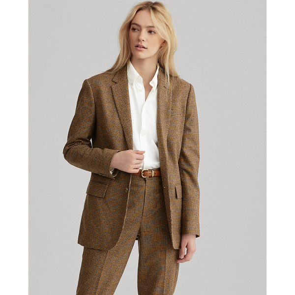 Houndstooth Tweed Blazer for Women | Ralph Lauren® IE