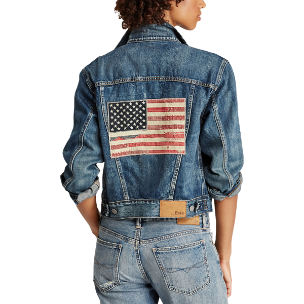 ralph lauren denim blazer womens