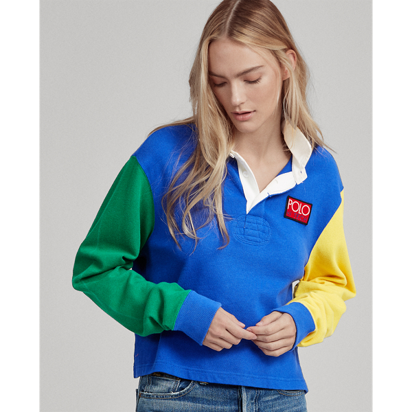 Cropped Rugby Shirt for Women | Ralph Lauren® UK