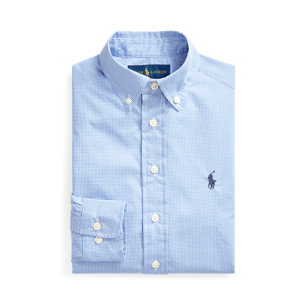 폴로 랄프로렌 보이즈 셔츠 Polo Ralph Lauren Slim Fit Gingham Dress Shirt,Blue Multi