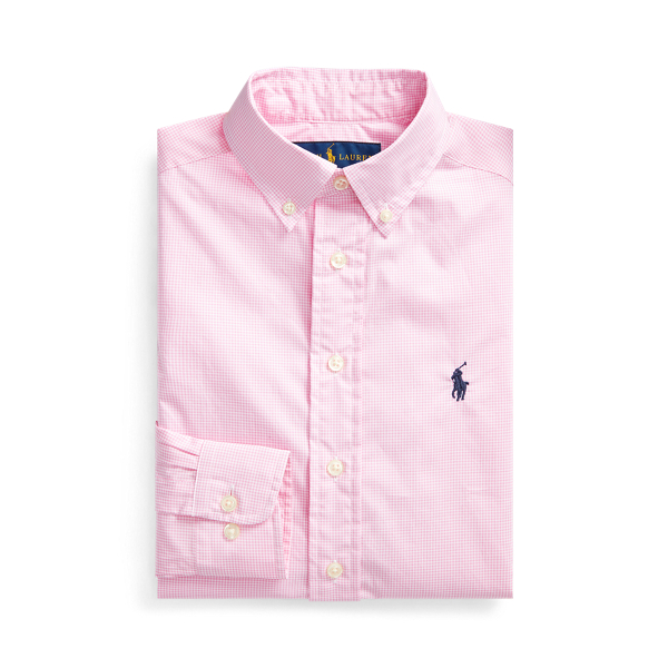 폴로 랄프로렌 보이즈 셔츠 Polo Ralph Lauren Slim Fit Gingham Dress Shirt,Pink Multi