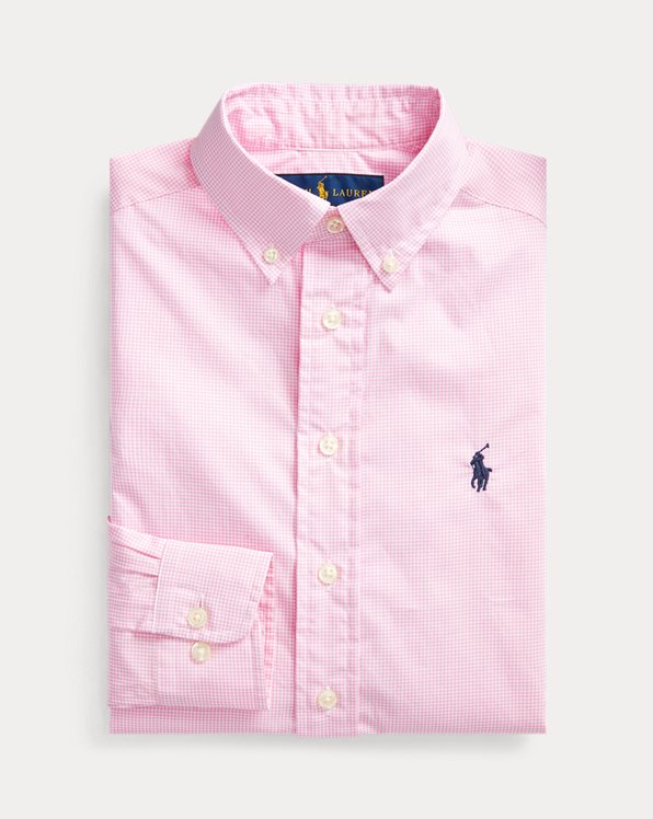폴로 랄프로렌 보이즈 셔츠 Polo Ralph Lauren Slim Fit Gingham Dress Shirt,Pink Multi