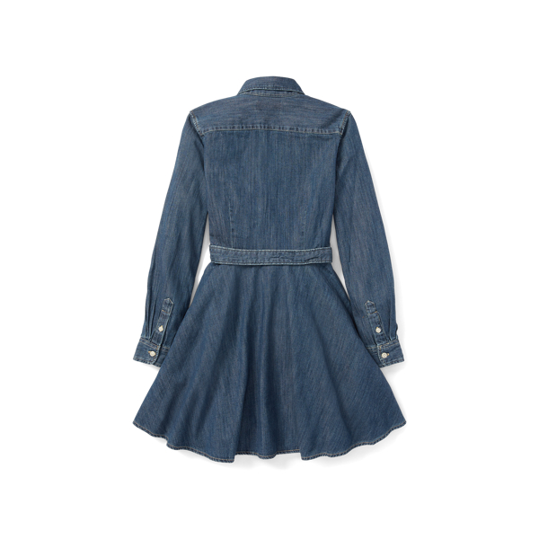 POLO RALPH LAUREN RALPH LAUREN BELTED COTTON DENIM SHIRTDRESS
