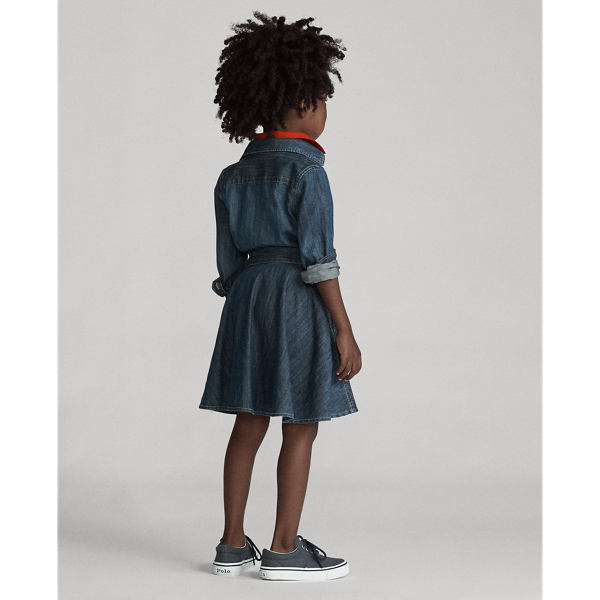 POLO RALPH LAUREN RALPH LAUREN BELTED COTTON DENIM SHIRTDRESS