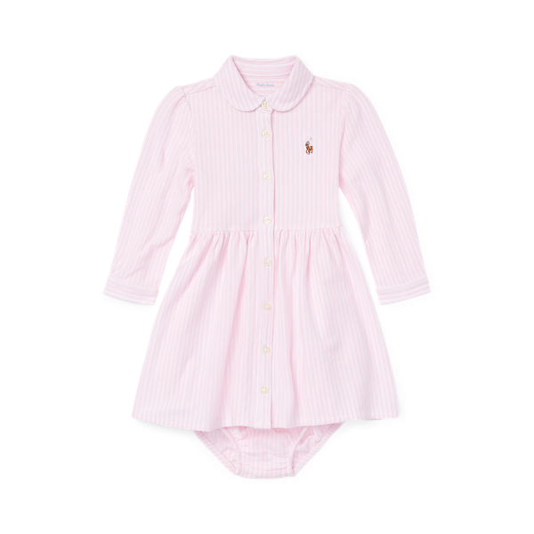 Robe rayée en coton Oxford