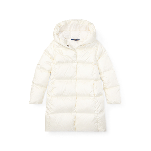 long hooded down jacket ralph lauren