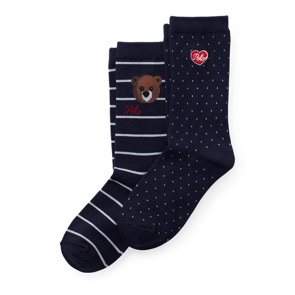 Bear Emoji Sock 2-Pack