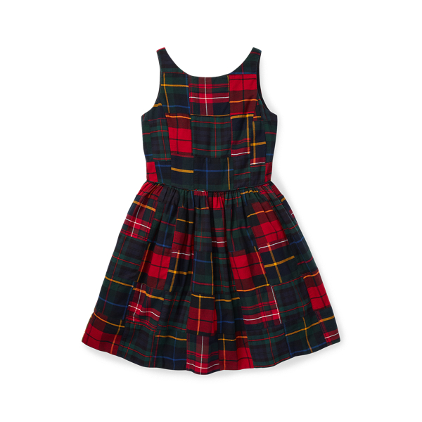 Tartan Patchwork Cotton Dress