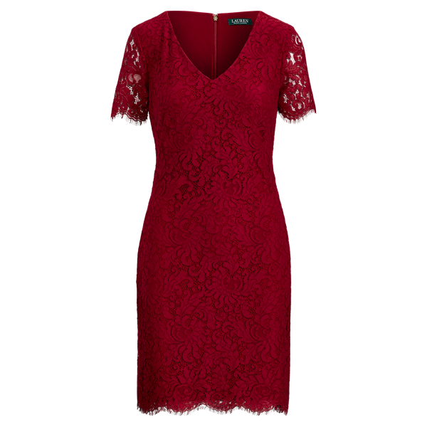 lauren ralph lauren scalloped lace dress