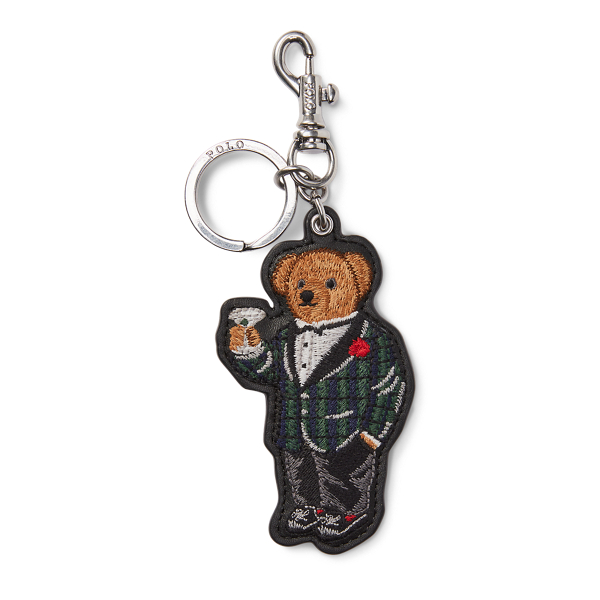 Polo Bear Leather Key Fob