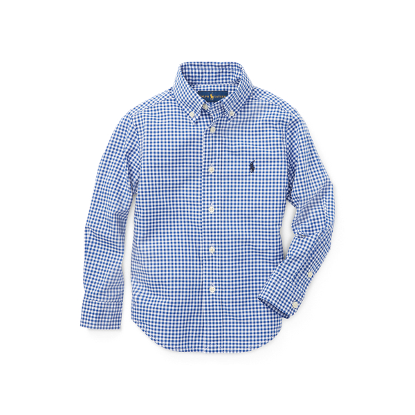 폴로 랄프로렌 남아용 셔츠 Polo Ralph Lauren Gingham Cotton Poplin Shirt,Blue Multi