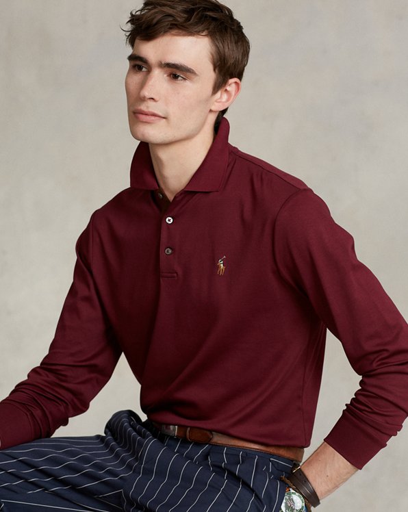 Mens Polo Ralph Lauren Long Sleeve Polo Shirt Sz XXL VGUC Red