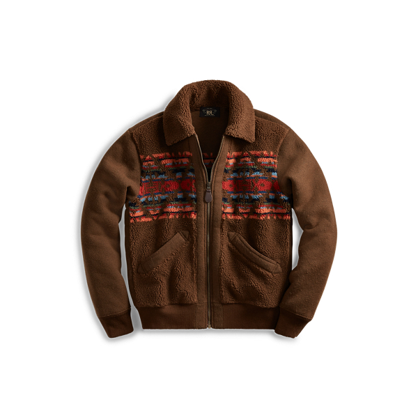 rrl print fleece jacket