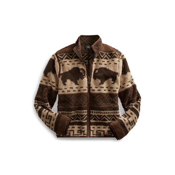 rrl print fleece jacket