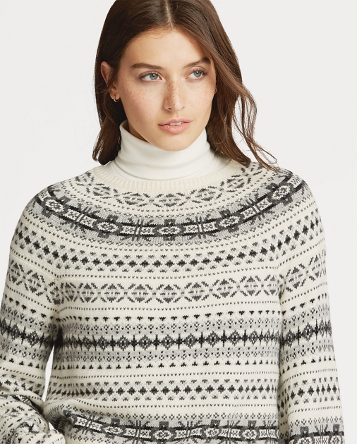 Lauren Fair Isle Cotton-Blend Sweater 1