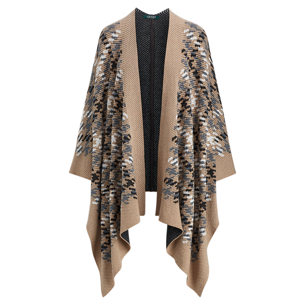 plaid poncho cardigan