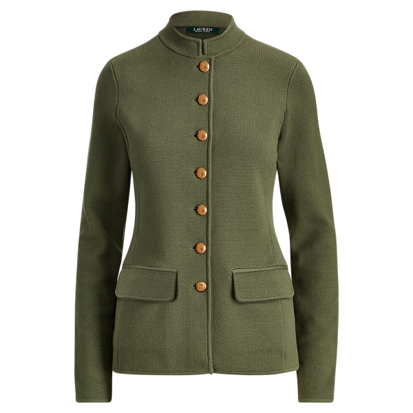 ralph lauren wool blend officer's coat