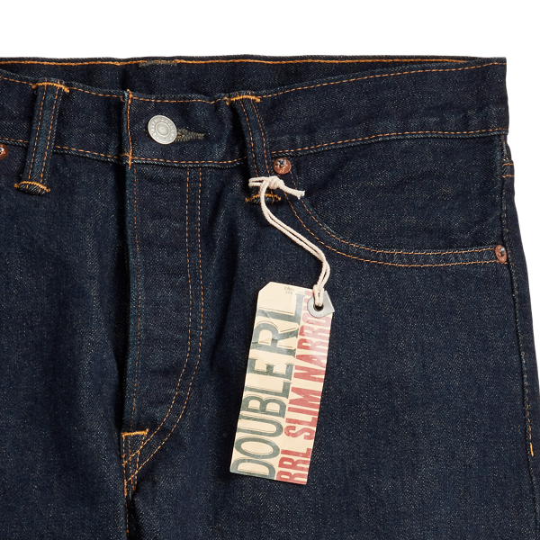 RRL Slim fit enkel gewassen selvedge jeans 6