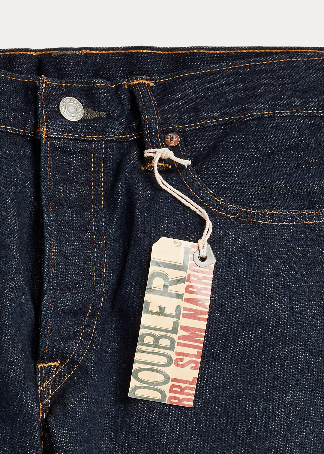 RRL Slim fit enkel gewassen selvedge jeans 6
