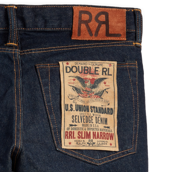RRL Slim fit enkel gewassen selvedge jeans 8
