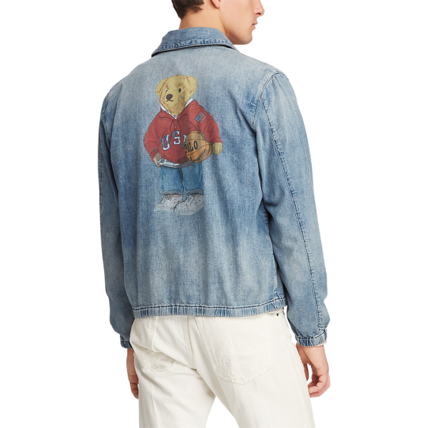 polo bear denim windbreaker