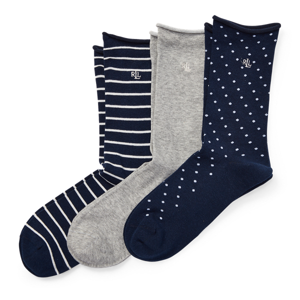 Lauren RollTop Sock 3Pack 1