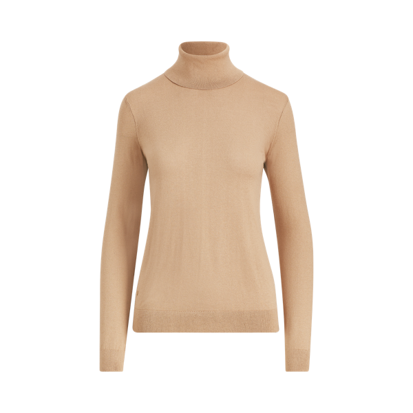 Col roulé en soie mélangée