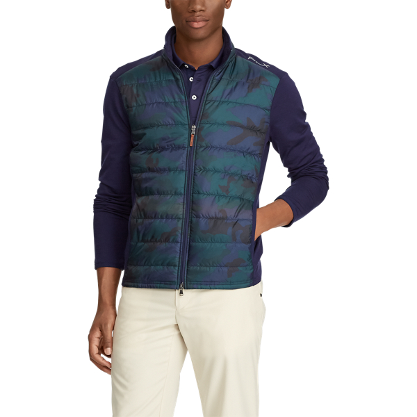rlx golf paneled stretch wool jacket