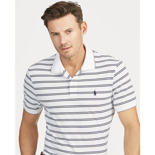 custom slim performance polo