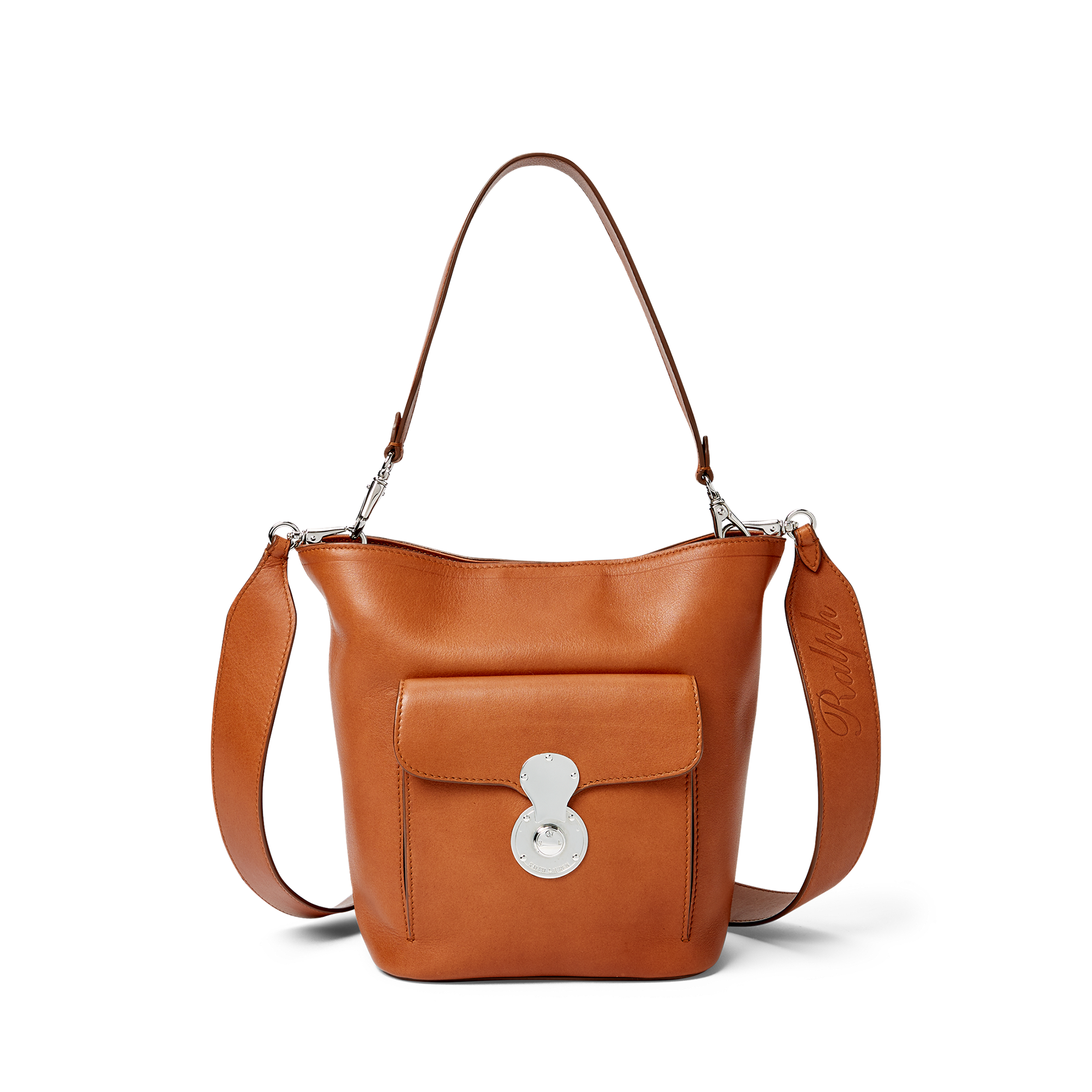Ralph Lauren Calfskin Mini RL Bucket Bag. 1