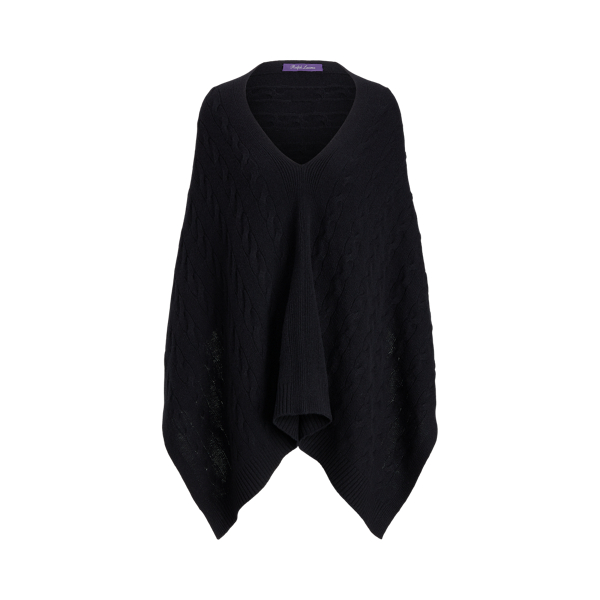 Poncho cachemire torsadé