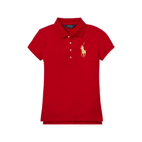 big pony stretch mesh polo