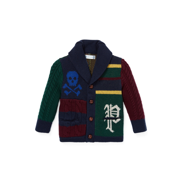 Patchwork Merino Cardigan for Baby Ralph Lauren® CL
