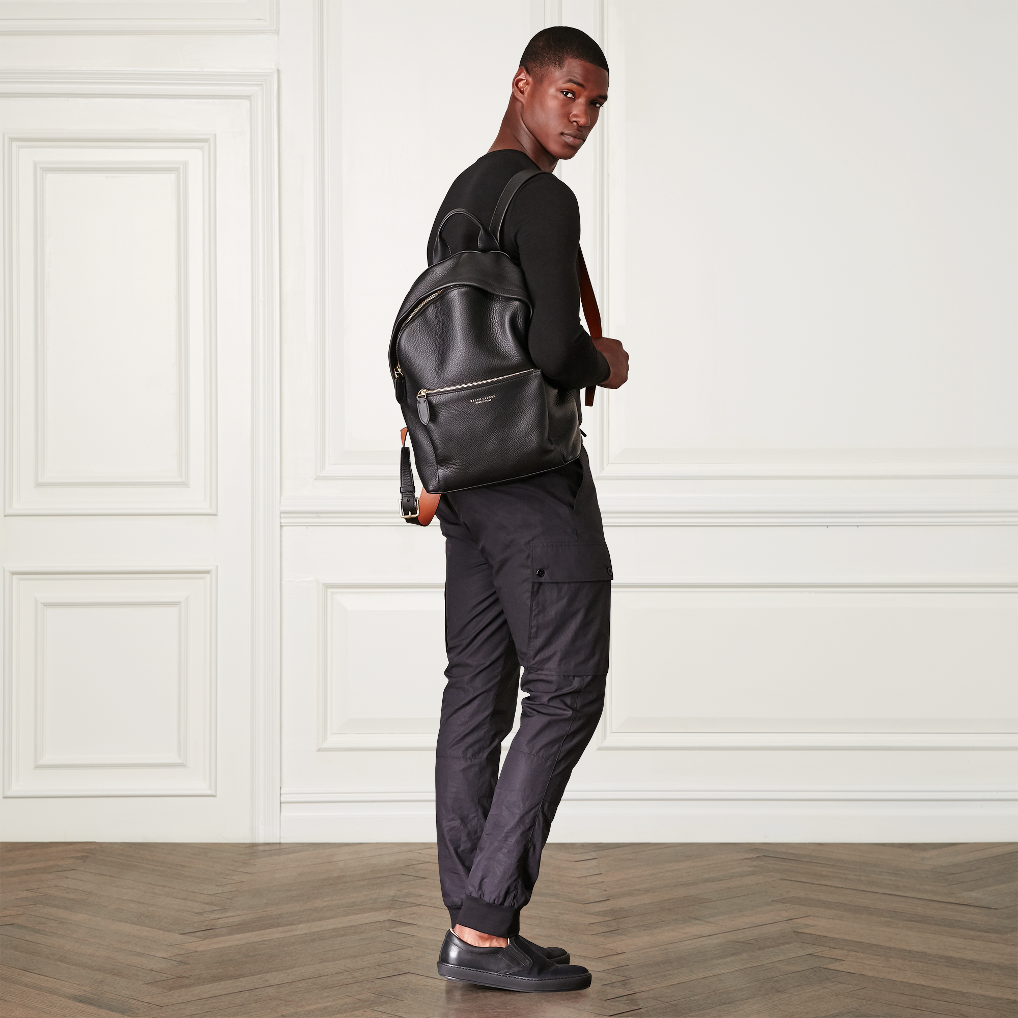 Ralph Lauren Tumbled Calfskin Backpack. 5