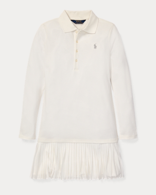 Pleated Polo Dress