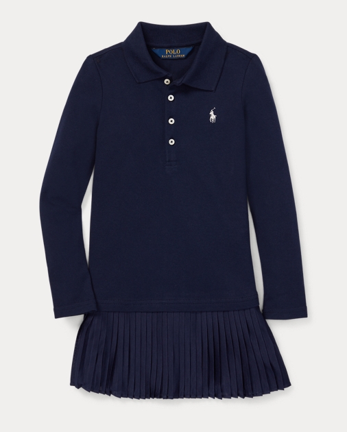 Pleated Polo Dress