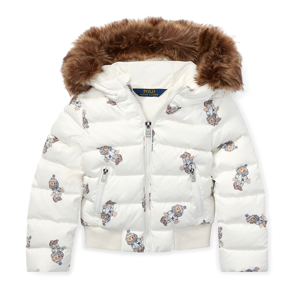 polo bear puffer jacket
