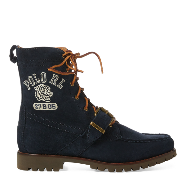 blue suede polo ranger boots